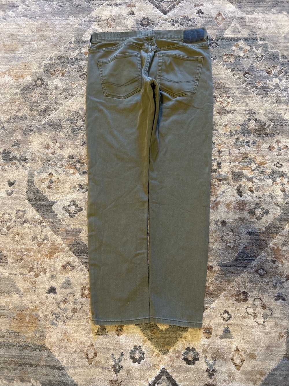 women’s Olive Green Straight-Leg Pants